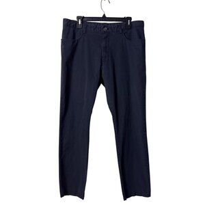 Calvin Klein Mens Black Slim Fit Chino Pants Classic Style Size 34W Cotton Blend